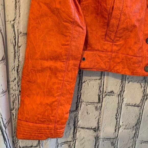 BB Dakota Teagan Orange Motor Jacket NWT - Picture 10 of 11